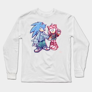 blue and rose Long Sleeve T-Shirt